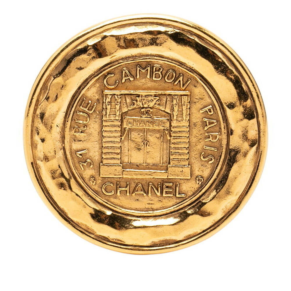 Chanel Coco Mark 31 RUE CAMBON PARIS Brooch Gold Plated Women's CHANEL